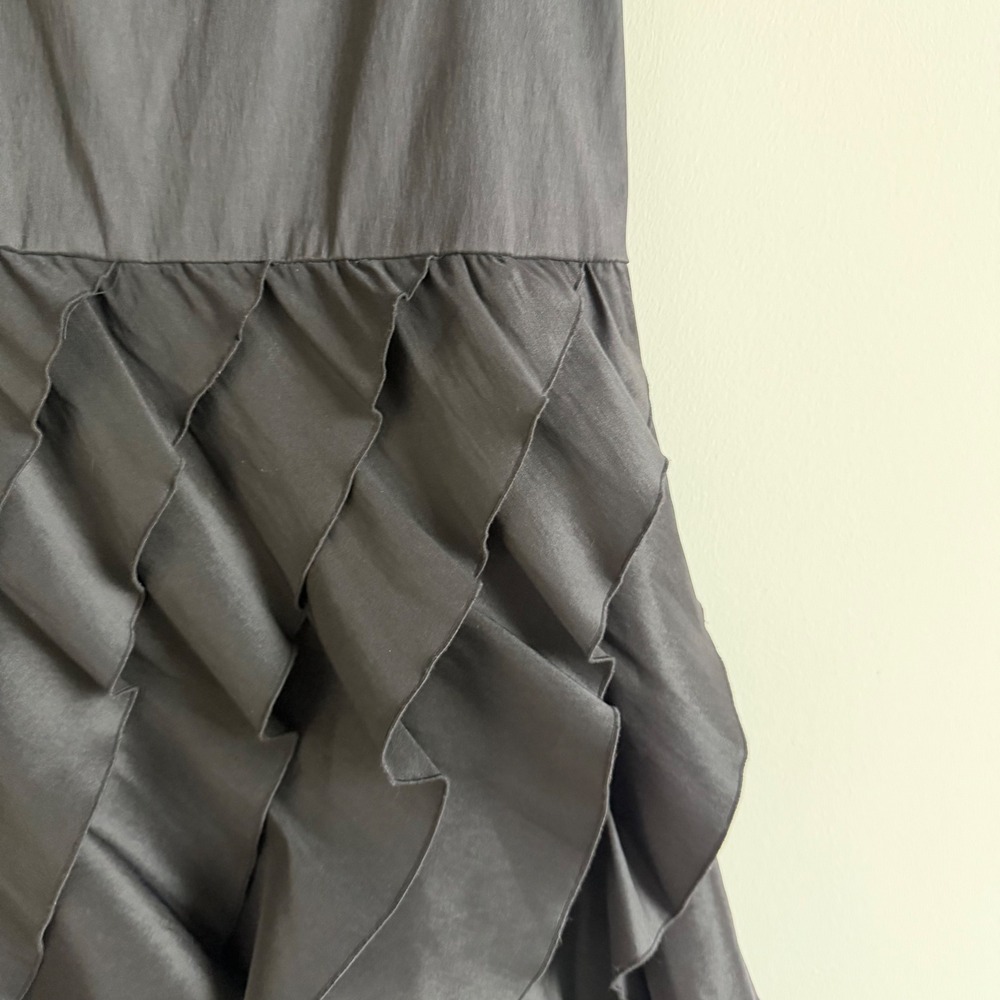Vintage 90s Tadashi Collection Ruffled Mermaid Maxi Skirt Size 4‎